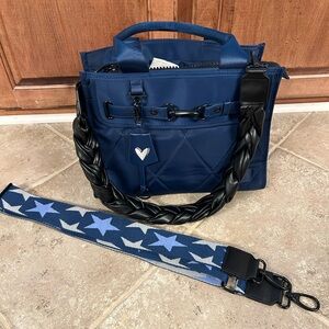 Shawn Killinger x IHKWIP The Superstar Satchel with Multi-Straps- Midnight Navy